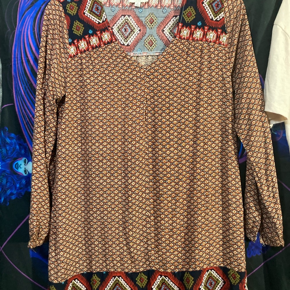 Umgee Boho Hippy mini dress Aztec
